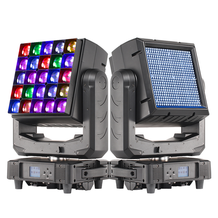 Luz estroboscópica de 576x0.2W de alta calidad y 25x40W RGBW Dmx Wash Zoom Beam Face Led Matrix Luz con cabezal móvil