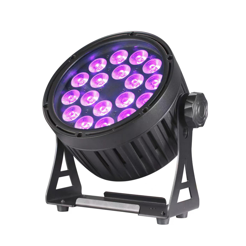 Luz par LED colorida impermeable RGBWAUV de 18 piezas 18 W para eventos FD-LPW1818