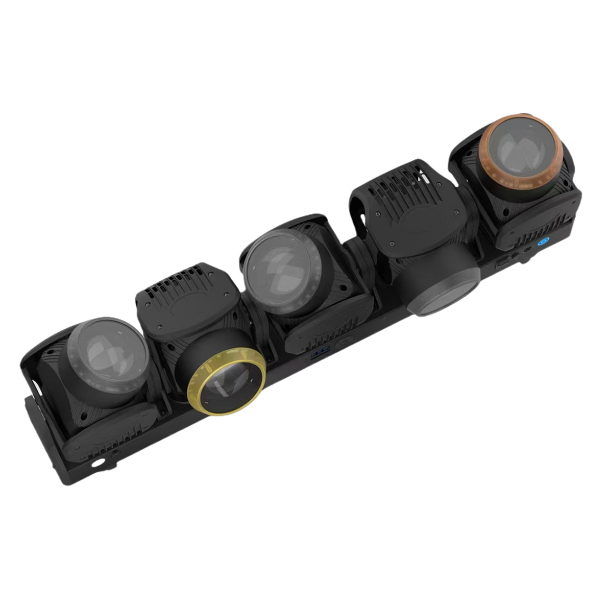 NUEVO 5*120W RGB LEAK MOVE MOVE LUZ con anillo LED para club nocturno de boda FD-BP5120