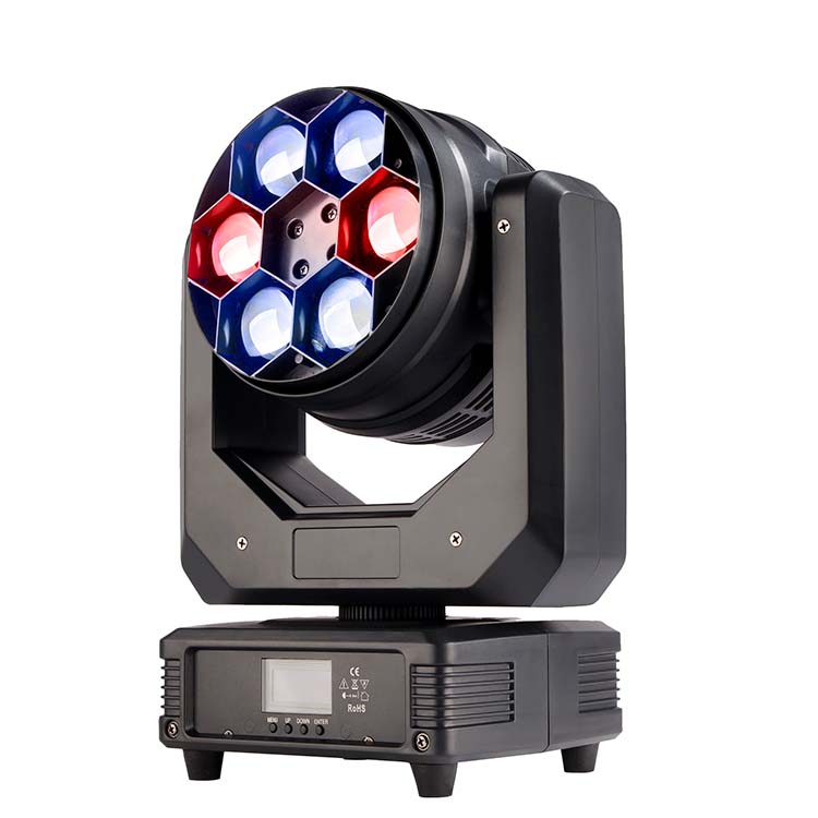 6x40W Haz Mini LED Luz móvil DMX Pequeño lavado Cabezal móvil Zoom RGBW LED Flor Pixel Efecto Etapa