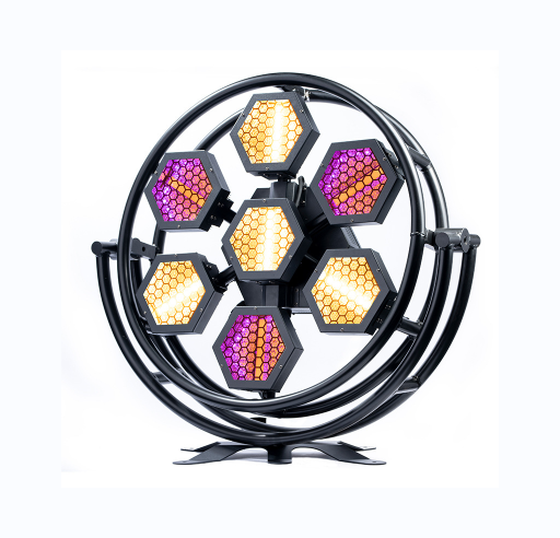 7 piezas 60W RGB Led Luz de escenario retro FD-R760